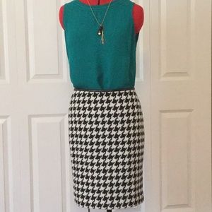 Talbots houndstooth skirt